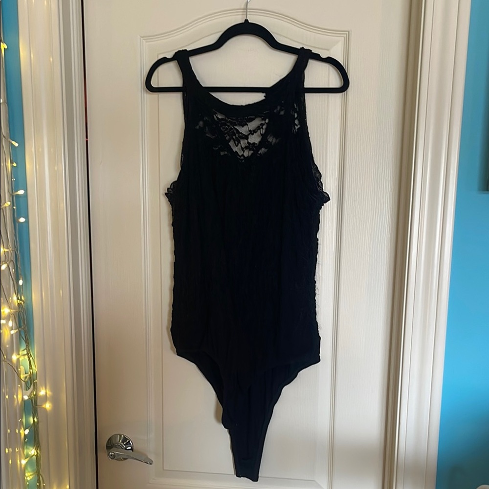 Elegant Black Lace Bodysuit